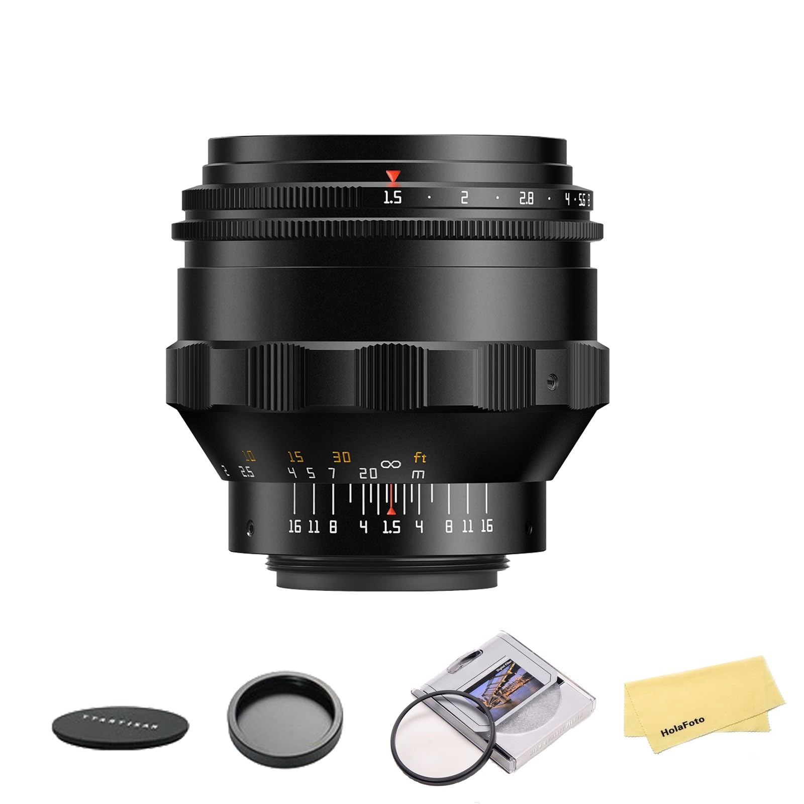 TTArtisan 75mm F1.5 Swirly Bokeh Full Frame Lens with 58mm Lens Filter F1.5 Large Aperture Compatible with M42 Mount Camera Lens