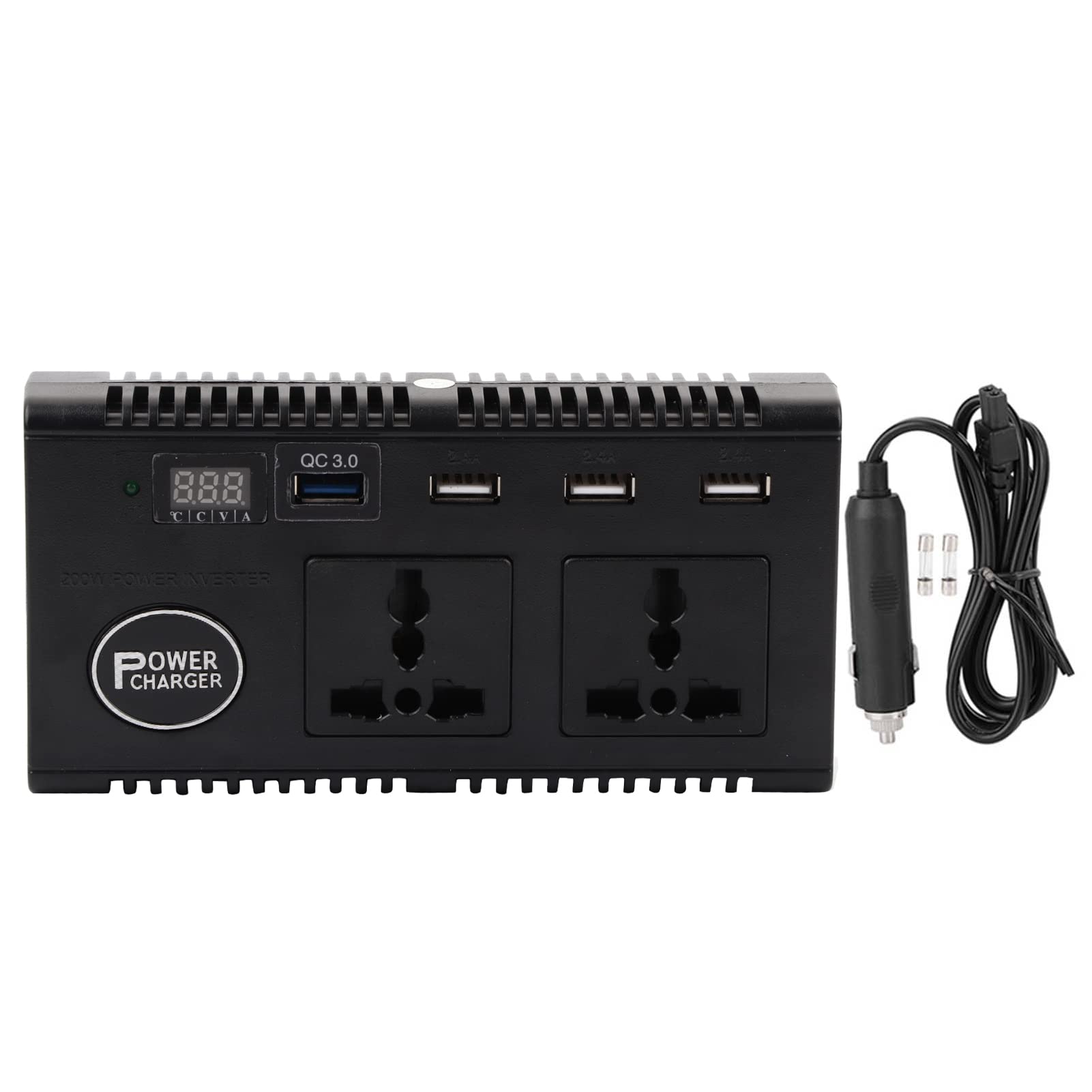 Samochodowa przetwornica napięcia DC 12 V 24 V na AC 220 V Ładowarka 200 W z transmisją głosu