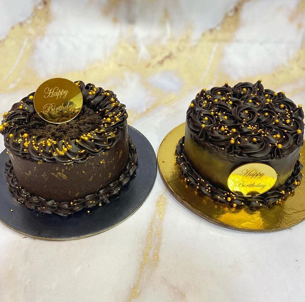 BRIGHTAIL INFRA 5 Pcs Golden Acrylic Coin Birthday Cake Topper. :  Amazon.ae: Toys