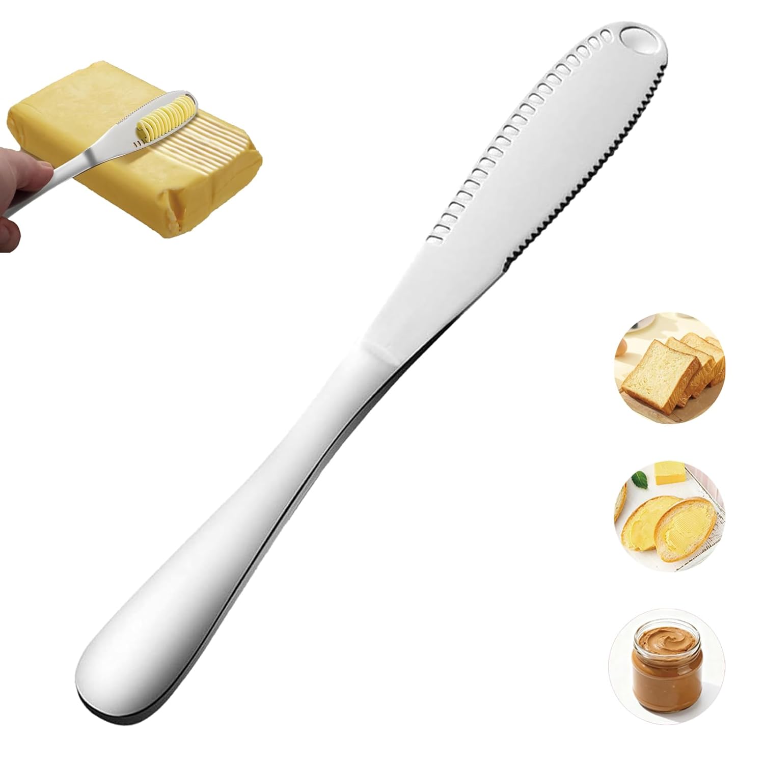 Butter Spreader Knife Durable 8 7 Butter Knife Stainless Steel Applicator Butter Knifes With Holes In Blade 3