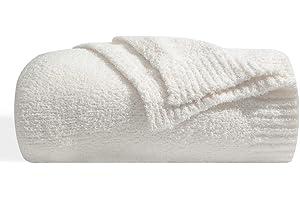 Chenille Throw Blanket Queen Size - Super Soft Fluffy Blanket for Couch Bed Sofa