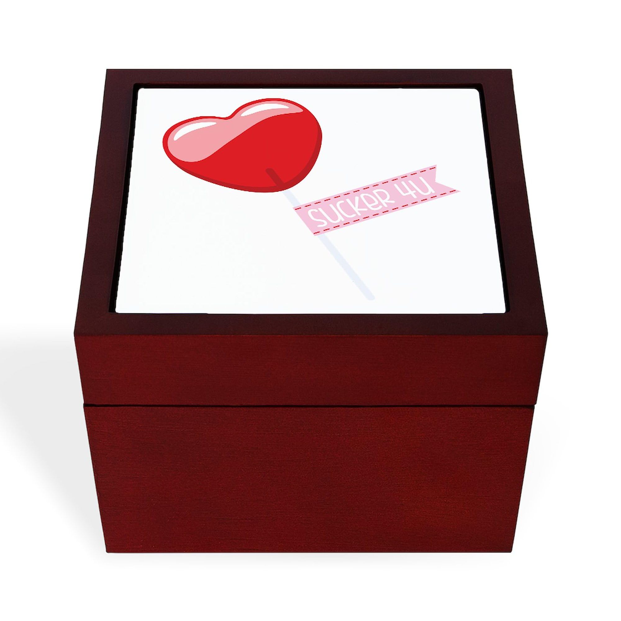 CafePressSucker 4U Memory Keepsake Jewelry Box, 5"x5"x3.75"