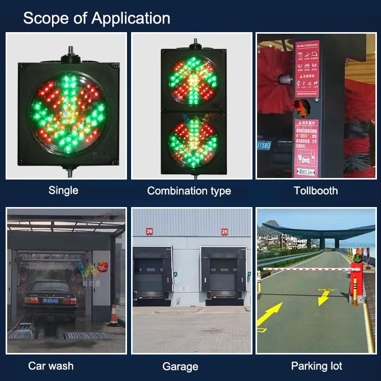 DNGXAOYA Led Red and Green Indicator Light,Waterproof Ip68 Red Fork Green Arrow Signal Light,Traffic Light Lamp,12v/24v Led Traffic Stop Light(Model 100 12V,Common Negative)