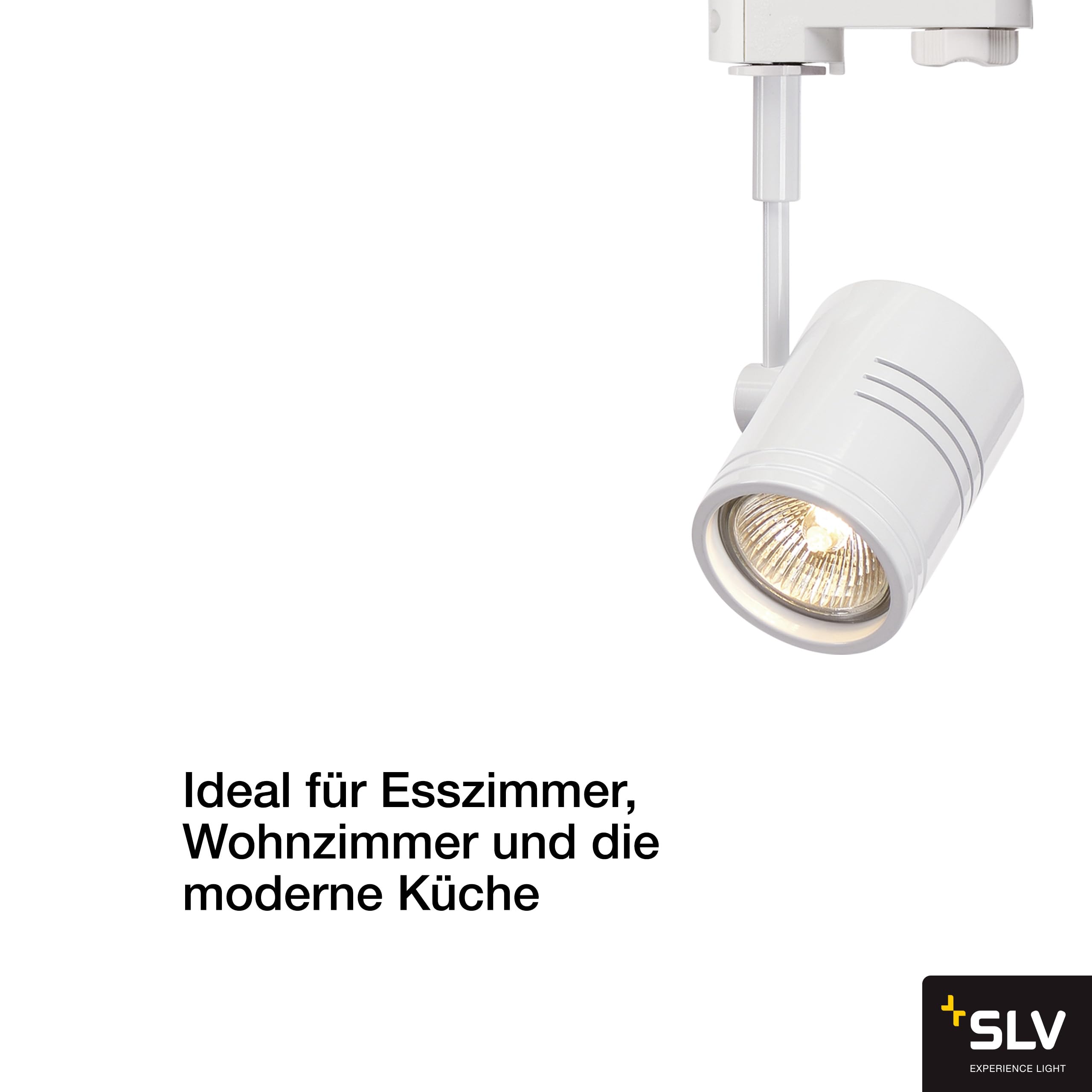 SLV BIMA 1, spot, blanc mat, GU10, max. 50W, adaptateur 3 allumages inclus