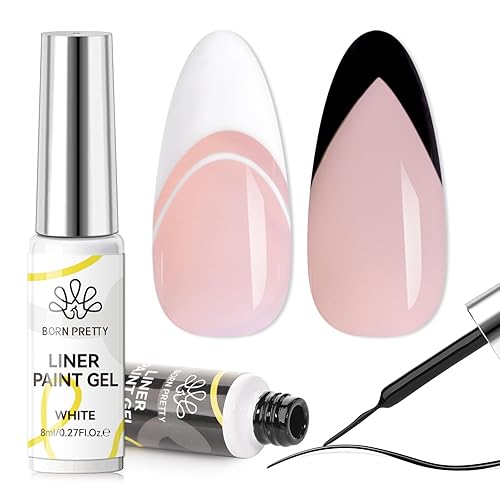 Born Pretty Esmalte de uñas de gel de pintura metálica de gel pintado dorado 3D Pintura de metal en gel de dibujo de espejo esmalte de uñas