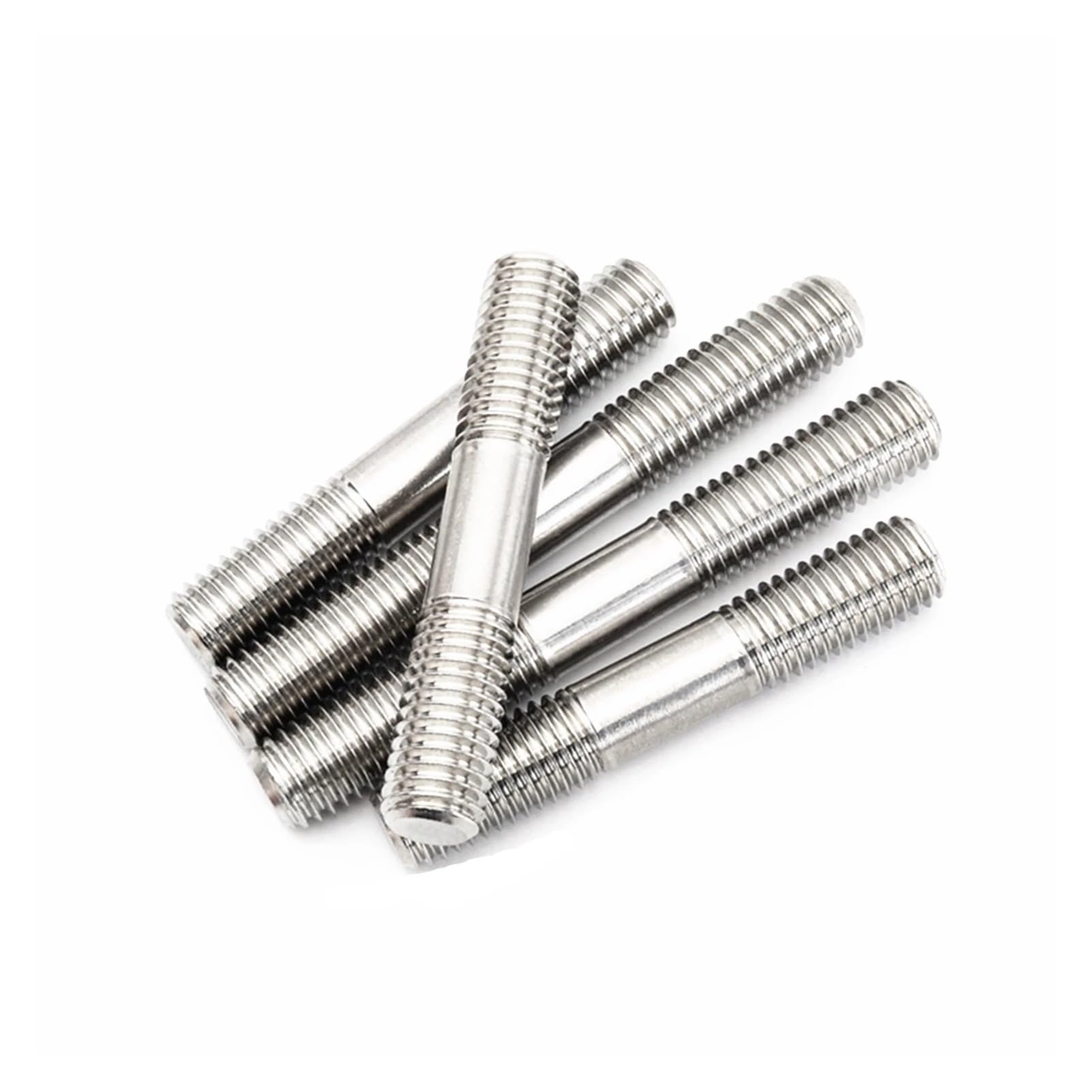 5PCS Doppia Estremità Asta Filettata Metrica M3 4 5 6 8 M16 In Acciaio Inox 304 Prigioniero Senza Testa Bulloni Asta di Vite dente bastone Barra Filettata A Doppia Testa(20mm,M5)