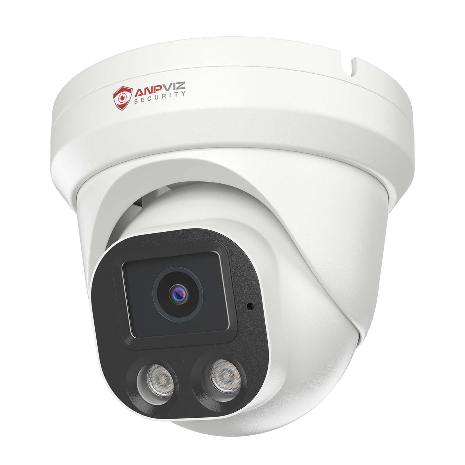 anpviz 4k poe ip camera, 8mp turret security ip camera outdoor indoor, ai human vehicle motion detection, smart dual light color night vision, built-in mic, 2.8mm lens, waterproof, ndaa (u series)