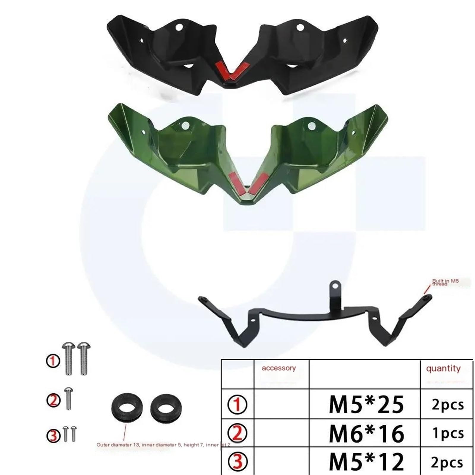 Front Bumper Splitter dachowy Pasuje do Kawasaki Z900 Z 900 2020-2025 Akcesoria motocyklowe Przedni spoiler Winglet Aerodynamiczny skrzydłowy