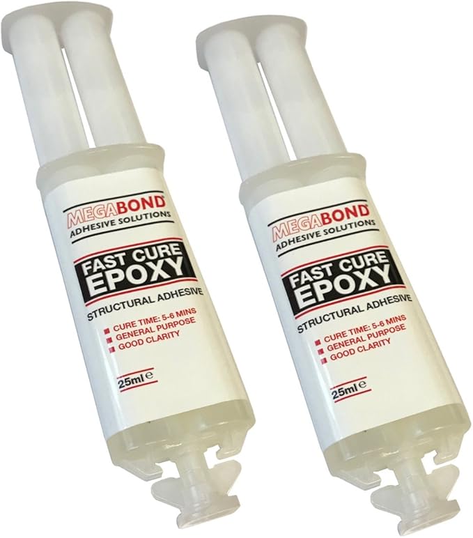 (Pack of 2) Megabond 25ml Fast Cure 5 Min Clear Epoxy Resin Structural