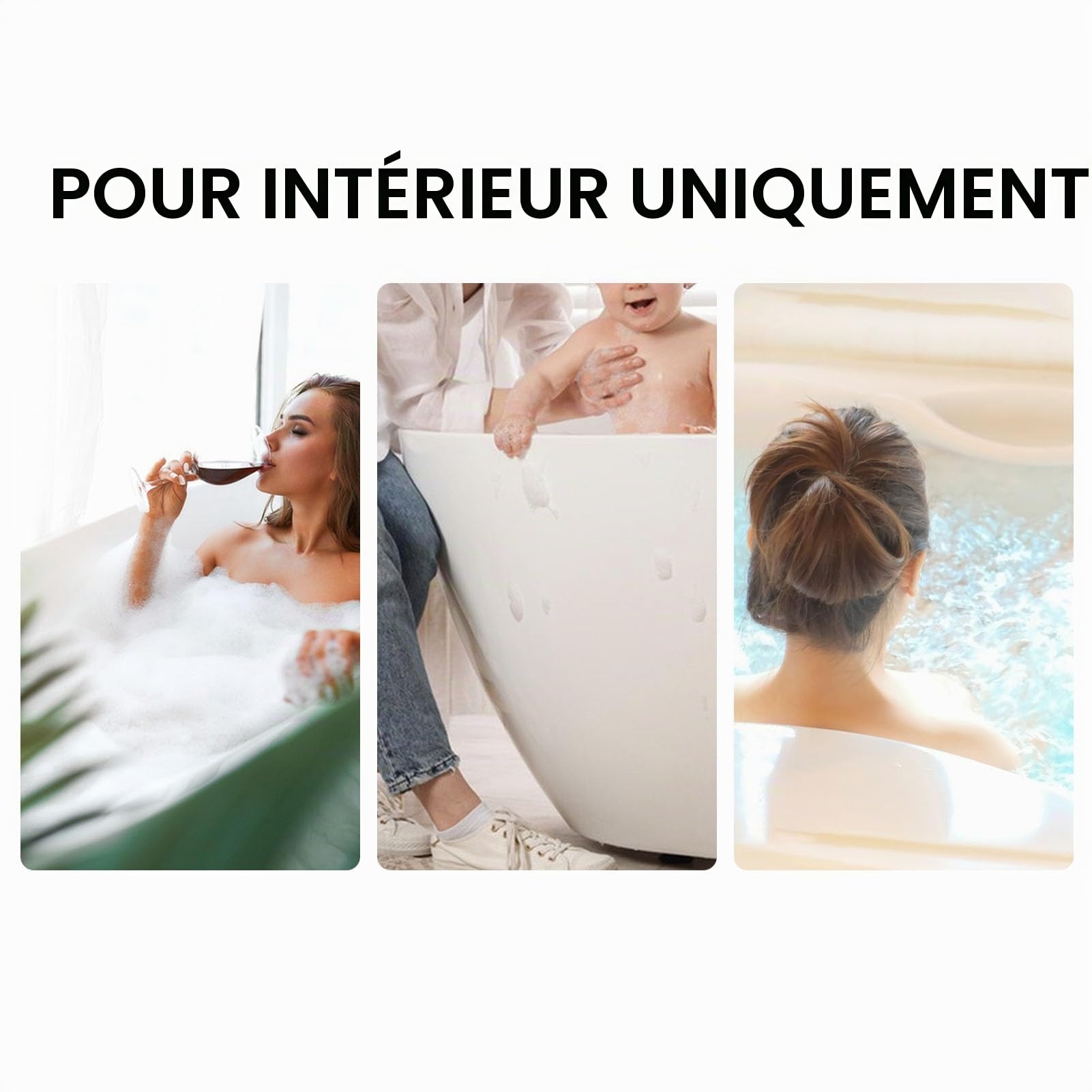 Qcwwy Chauffe-Piscine électrique, Thermostat d'eau avec Contrôle de la Température, Auto-Chauffage pour Baignoire Spa, Piscine Câblée équipée d'un Pressostat (3KW)