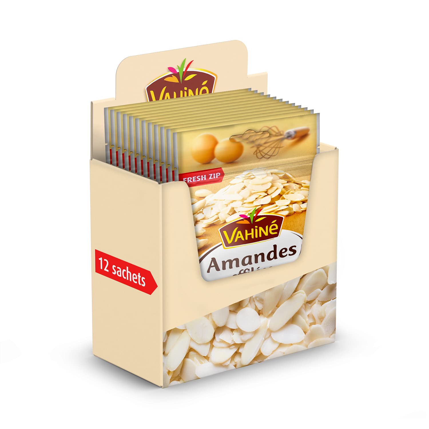 Vahiné Pastelería Almendras para Pastelería para Postres y Pasteles Topping, 125 g, 12 unidades