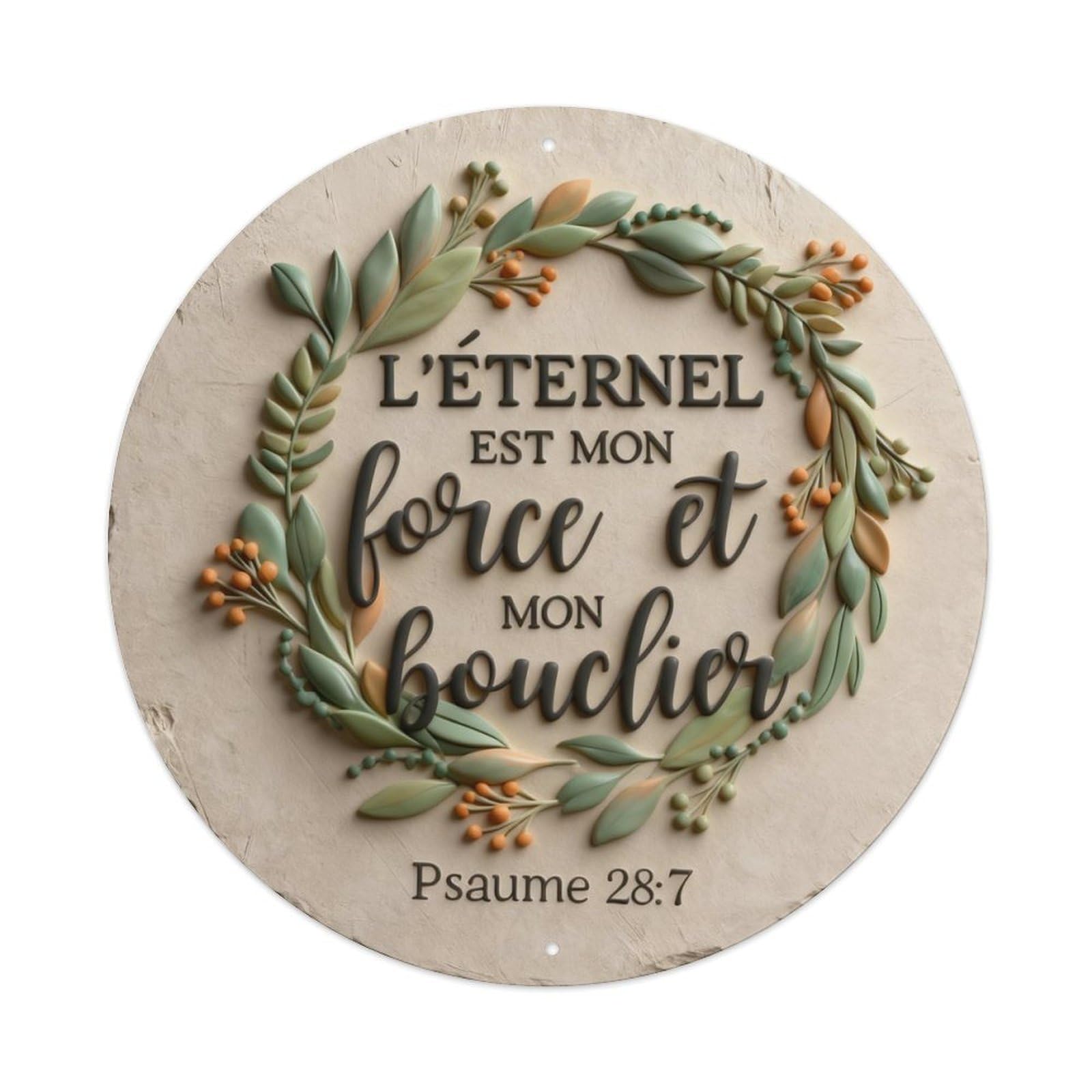 Zlatcbu Vintage Floral Wreath Script Bible Verse Design Metal Tin Sign Retro Wall Art Poster, Decor For Home Living Room Bar Cafe Garage, 8X8 Inch