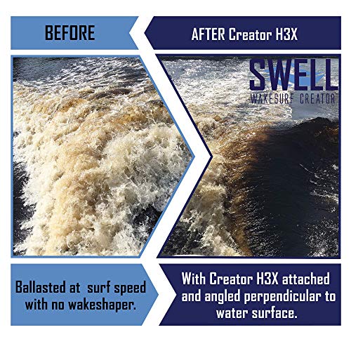 Swell Wakesurf Creator H3X - High Performance Wake Shaper - Rotating With Hydrodynamic Texture #TOP2