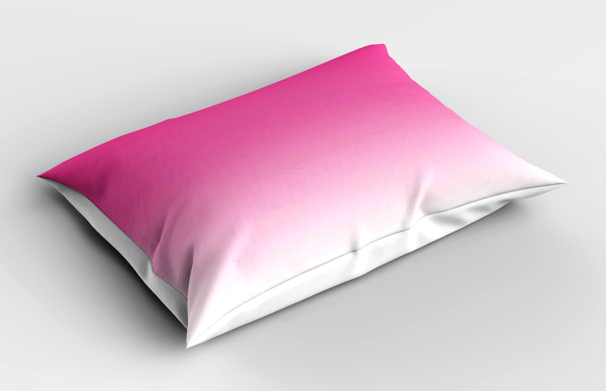 Ambesonne Ombre Pillow Sham Set of 2, Hot Pink Candy and Cream Girly Elements Inspired Ombre Digital Design Art Print Modern, Quality Microfiber Bedding Item for All Seasons, 26