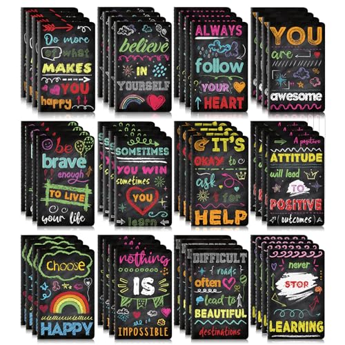 Mini bloc-notes inspirants avec 12 styles positifs pour stimuler votre créativité au bureau