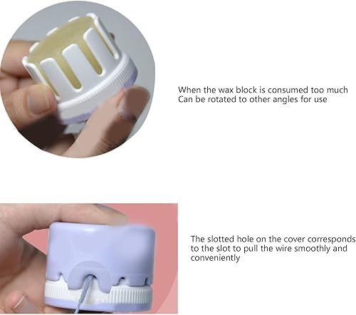 Miniatura 4 de Cera de hilo ajustable de gran capacidad Acondicionador de cera de abeja con carcasa de plástico para coser bordado