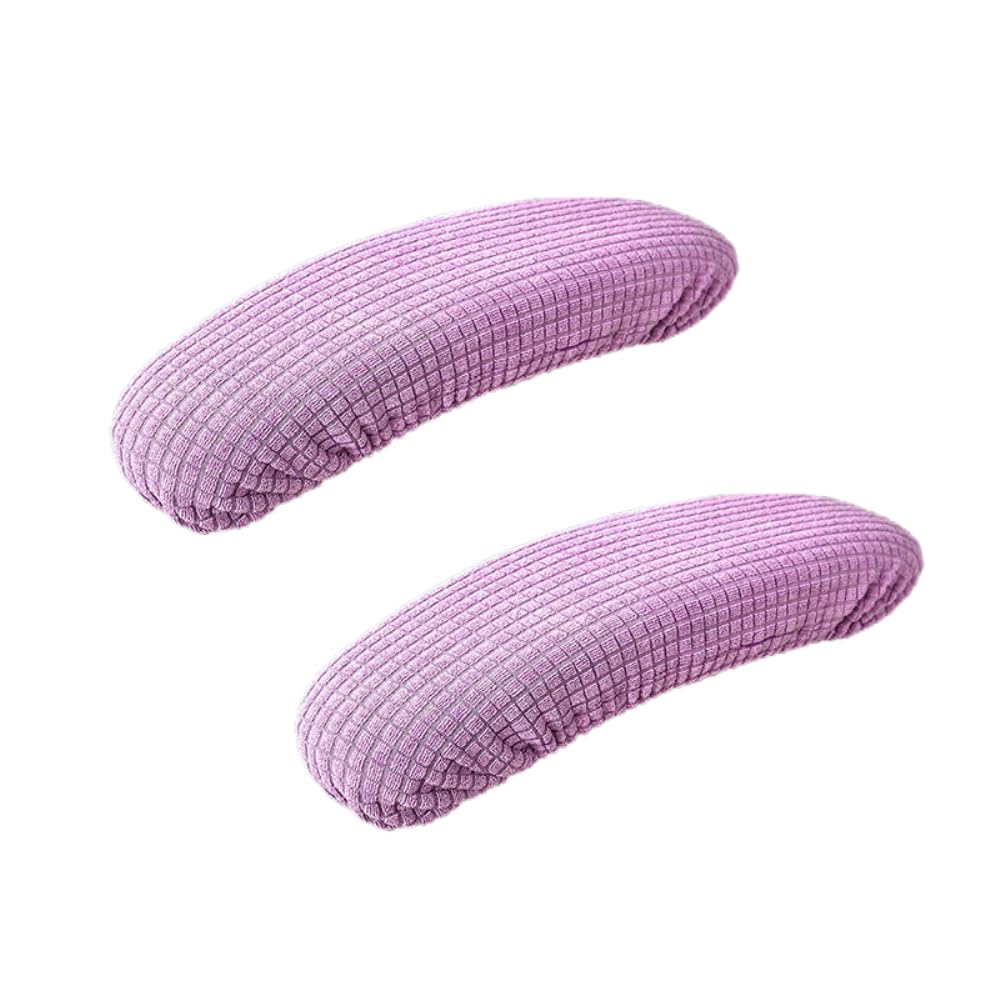 Wambere 1 Pair of Office Chair Armrest Cover Office Chair Arm Covers Removable Elastic Armrest Cover Armrest Cover Armrest Protector for Home Desk Swivel Chairs, Light Purple