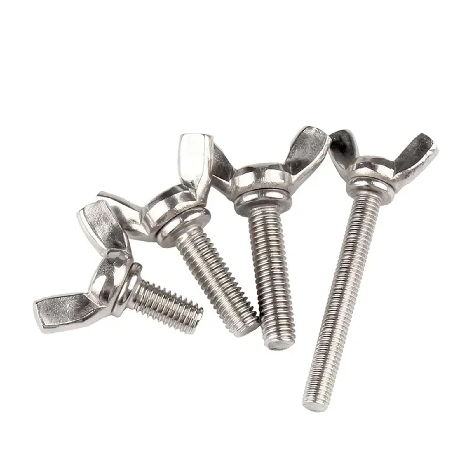 Juego de pernos de tuercas de mariposa de acero inoxidable 304, tornillos de mariposa de doble ala for maquinaria, muebles, electrónica(M10x60mm-1pcs)