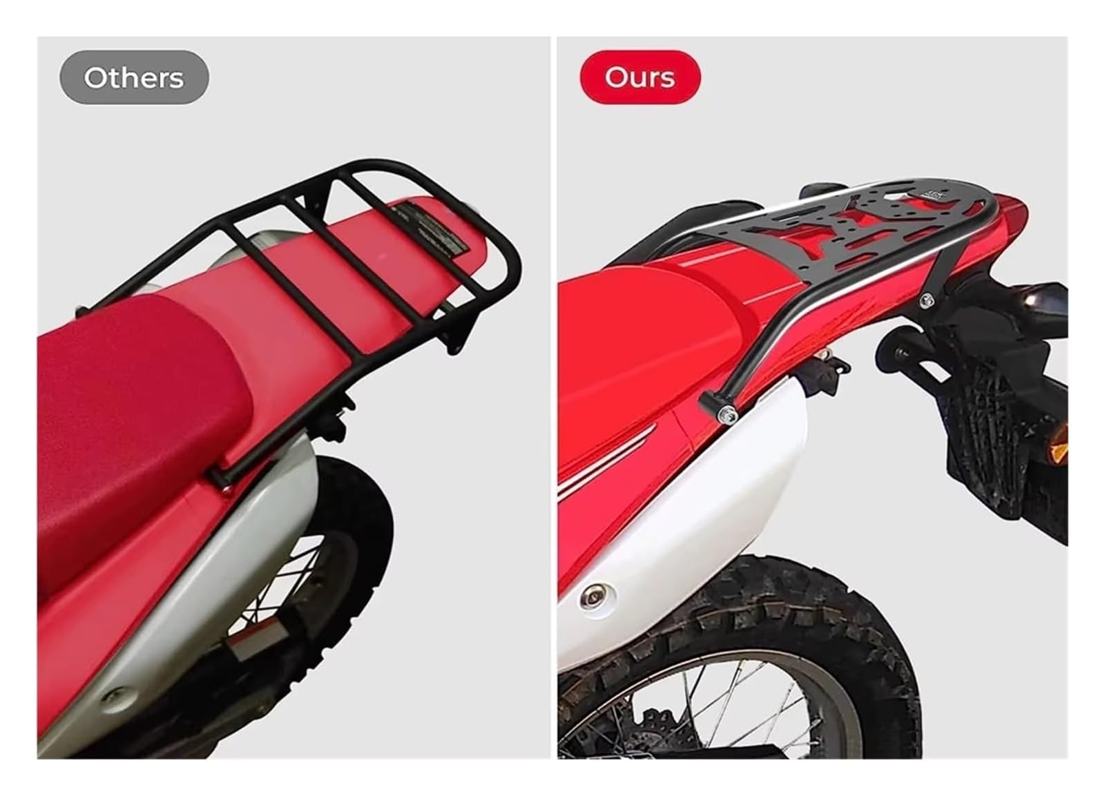 Motocicletas portaequipajes Trasero para CRF450RL 2019 2020 2021 2022 2023 Portaequipajes Trasero CNC