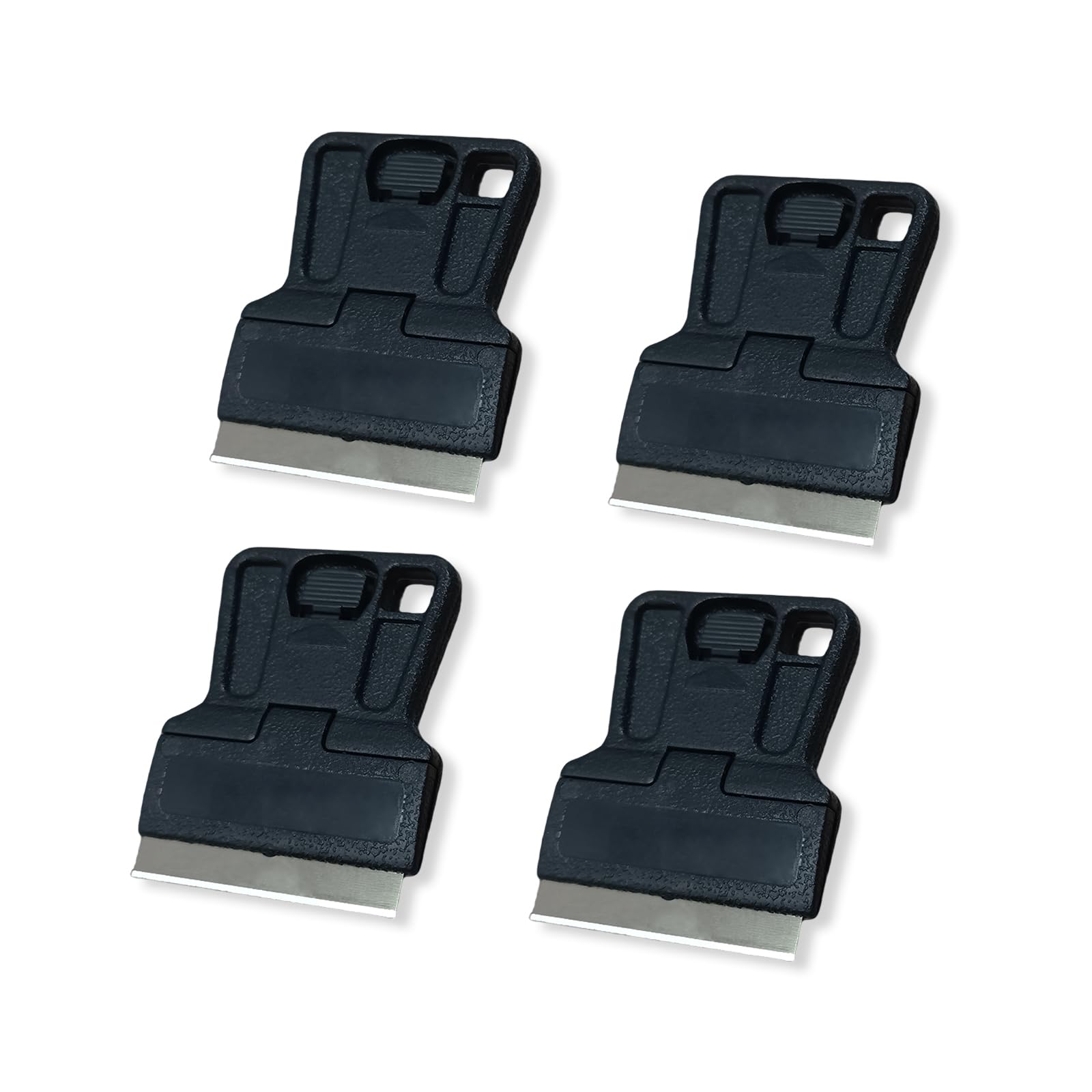 4Pcs Mini Razor Blade Scraper Plastic Razor Blade Scraper Tool 1.5" Blade for Removing Stickers,Glue,Labels,Decal,Paint,Stain,Vinyl