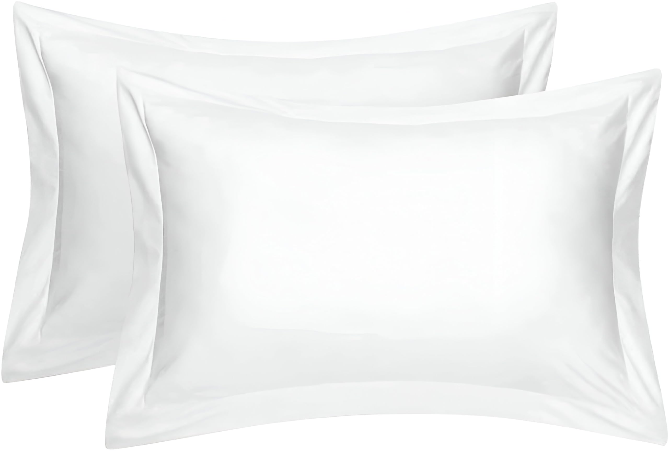 SLEEP-NEST King Pillow Sham Set of 2-20x40 King Size Hotel Quality Super Soft Microfiber Decorative Bed Pillow Sham Breathable Cushion Cover Envelope Closure Cotton Feel, White