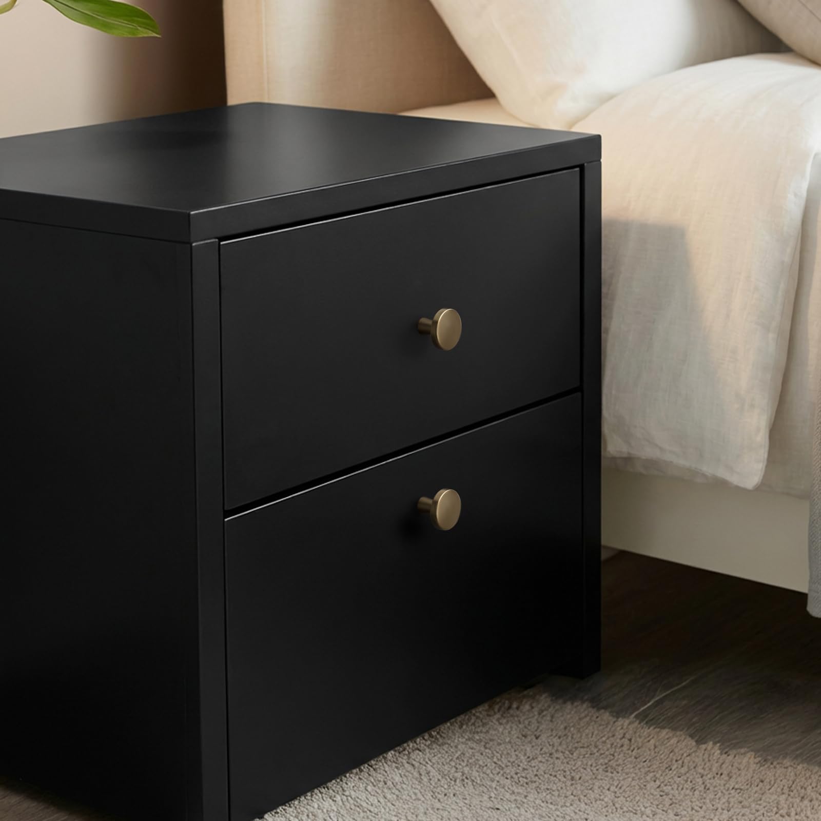 Goldenwarm Paquete de 40 pomos de gabinete de 1-1/4 pulgadas, color bronce champán, pomos redondos de aleación de zinc para cocina, baño y dormitorio