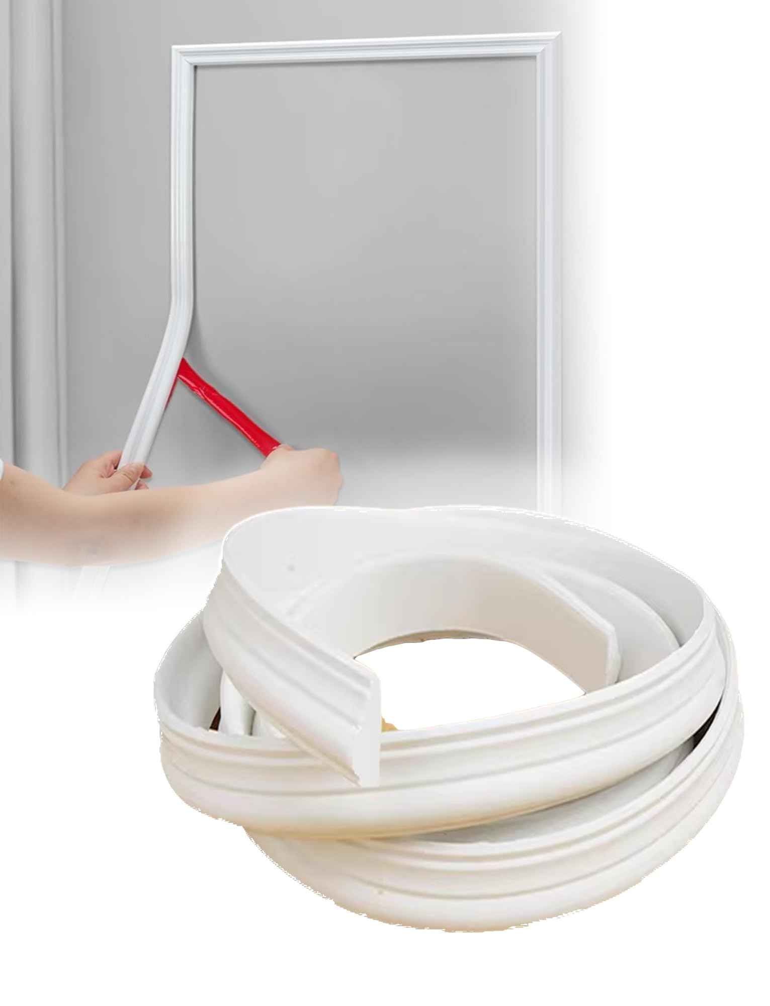 Self-Adhesive 3D Archway Molding Kit - Cuttable & Wall Trim, Universal Doorway Arch Casing for Easy Home Decor Renovation(1000cm/33ft,W3cm/1.2")