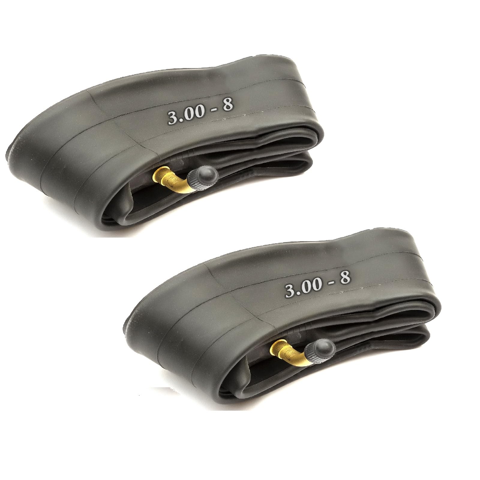 Petrolscooter Pack Of 2-8'' Inch Wheelbarrow Inner Tubes Size 3.00-8 Bent Schrader Valve Wheel Barrow 300-8 Tube Fits 8 Inch Rim