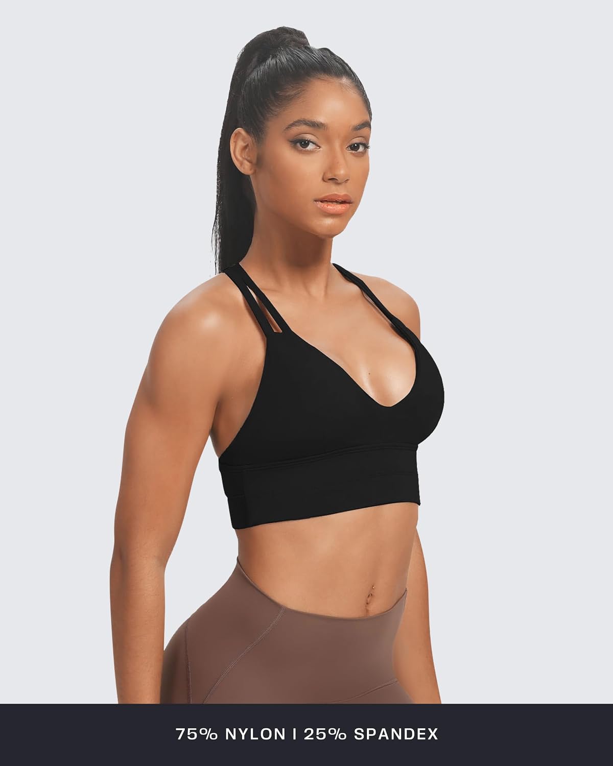 Aoxjox Women's Workout Sports Bras Fitness Trainning Infinity Gym Bra Yoga Crop Tank