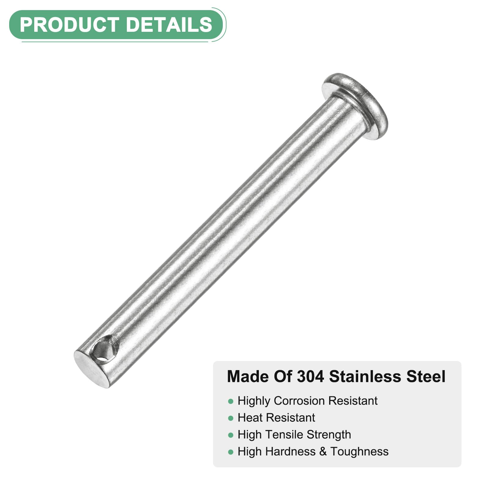 M METERXITY 4-Pack Single Hole Clevis Pins - Image 2