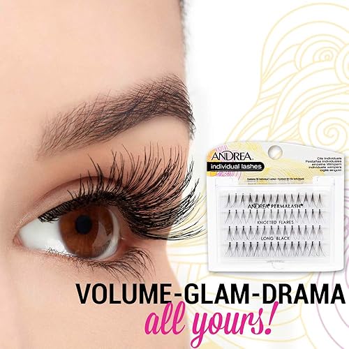 Miniatura 7 de Andrea Pestañas postizas Knotted Flares Medianas, color negro, paquete de 4