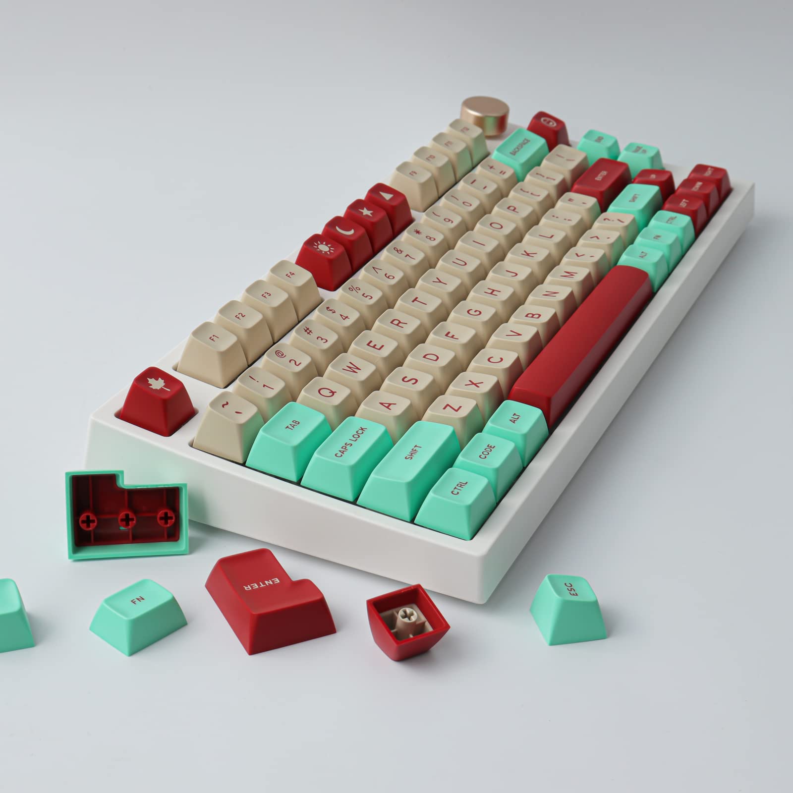 172 tasti ABS Keycaps Double Shot Keycaps Cherry Profile Dye Sublimazione Jukebox Keycaps personalizzati per ISO ANSI Layout Cherry MX Interruttori Tastiere Meccaniche