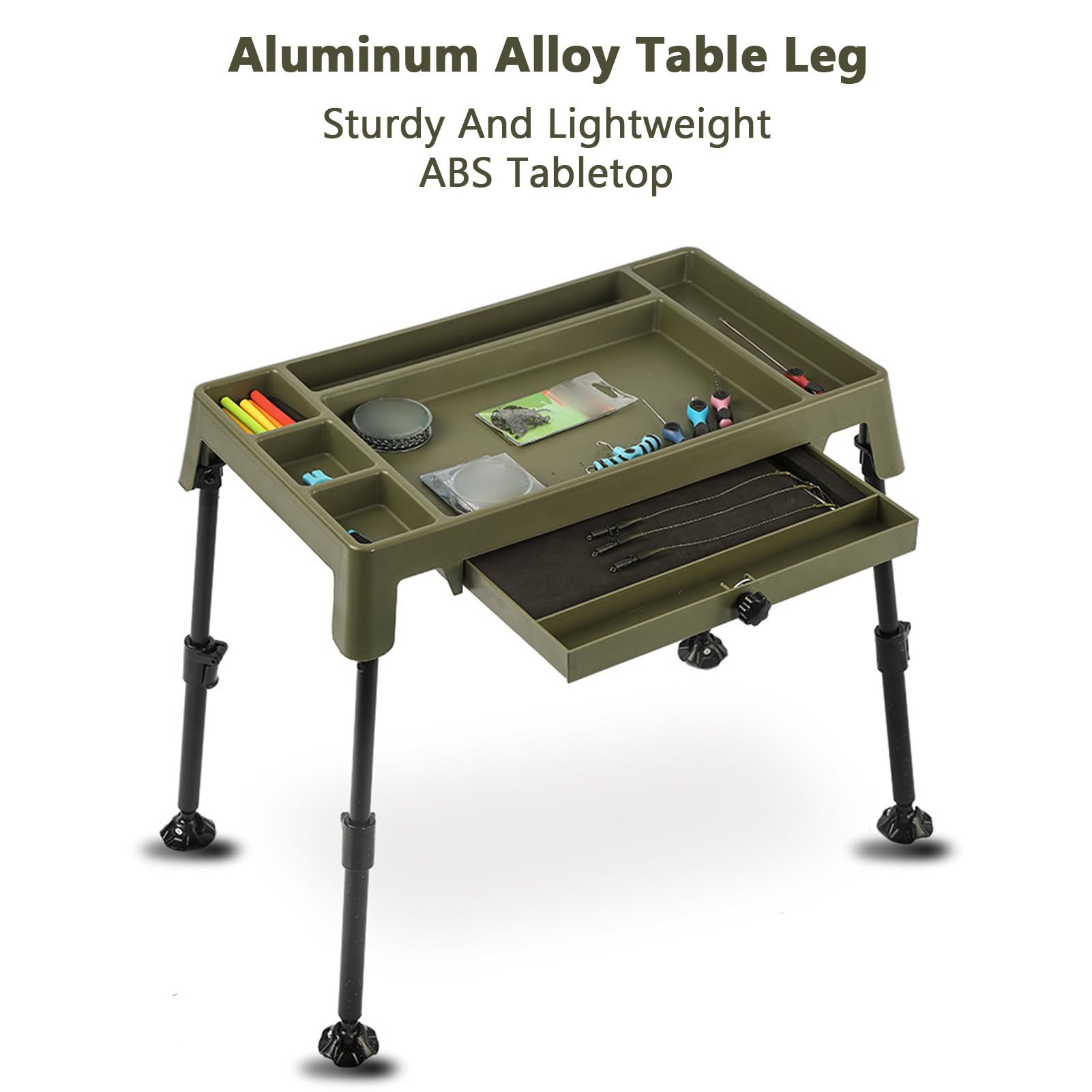 Mingzhe Folding Camping Table with Double Layer Design Height Adjustable