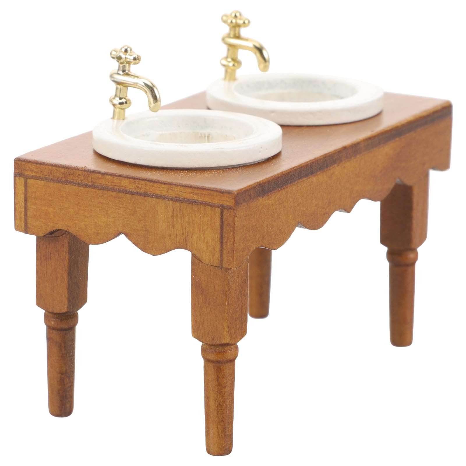 Toyvian Miniature Bathroom Cabinet Washbasin for Doll House for Dollhouse Scene Layout and Doll House Supply