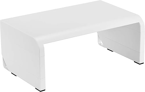 Bostitch Office Konnect - Elevador ajustable para monitor, 4 ajustes de altura, gestión de cables integrada, patas de goma, color blanco
