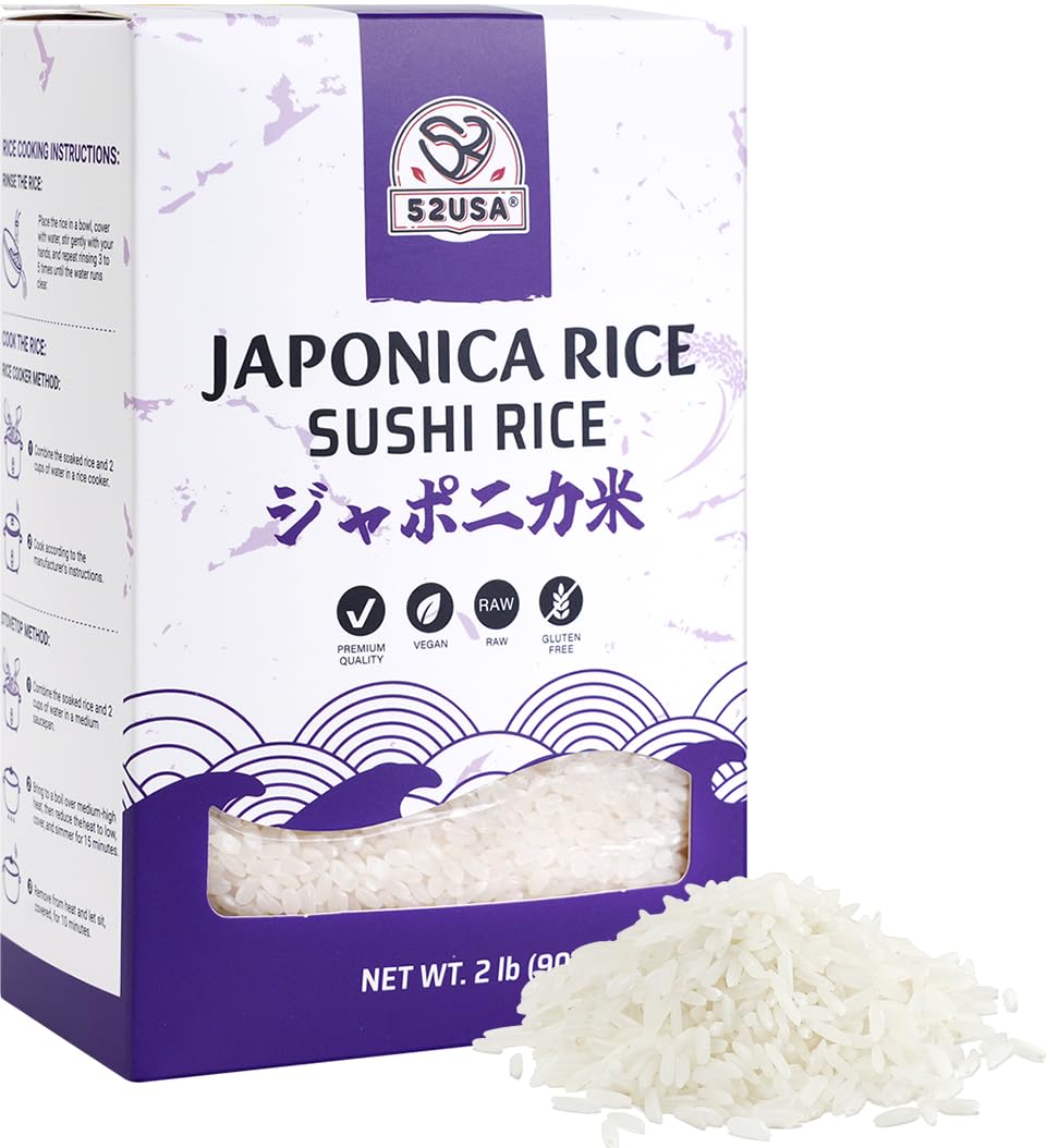 52usa.com 52USA Sushi Rice 2 Pound - dried grains and rice | Mubboo