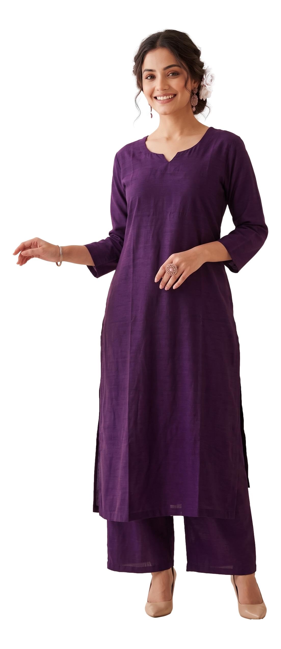 Cotton CoordSet | Bright Trendy Colors |Elasticated Palazzo | Pocket|RAINB-picture-22