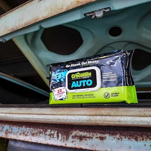 Miniatura 7 de Crocodile Cloth Toallitas de limpieza automática  600 unidades (6 paquetes de 100) toallitas de coche resistentes XL de 15 x 10 pulgadas para