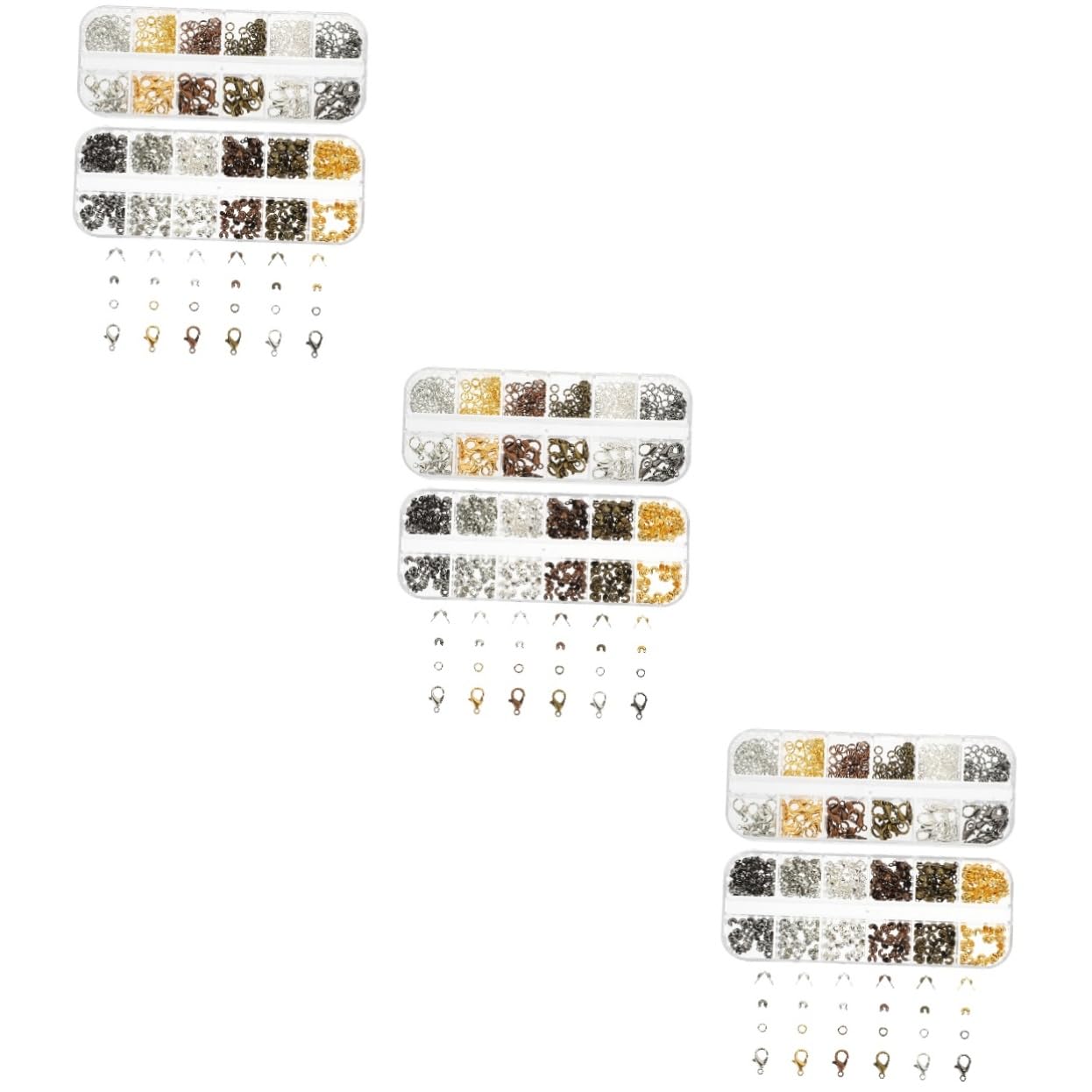 EXCEART 2346piezas Abalorios y Conectores De Langosta Para Kit De Accesorios De Joyería Para Pulseras