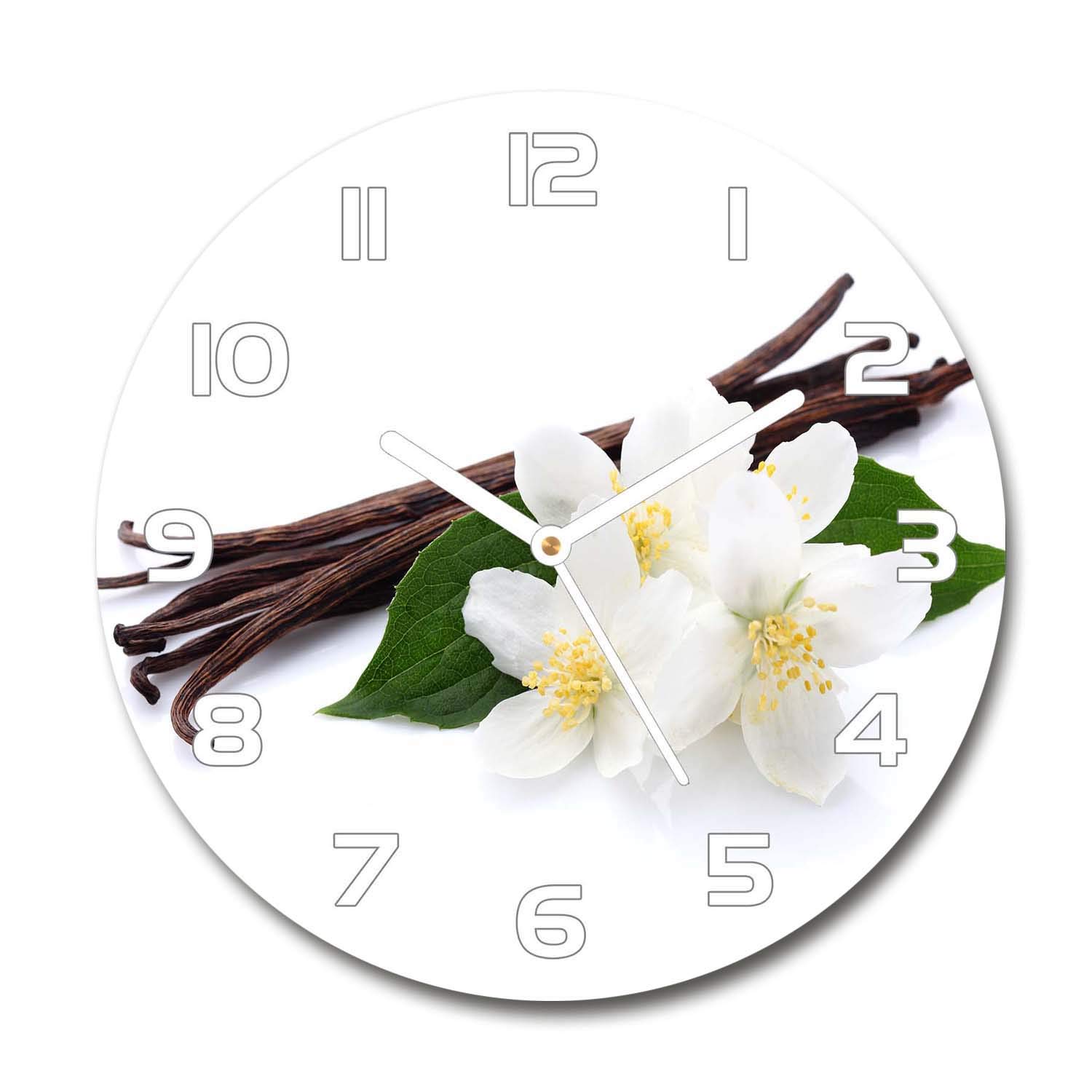 Horloge en verre sur pied sans tic-tac pour chambre et bureau calme