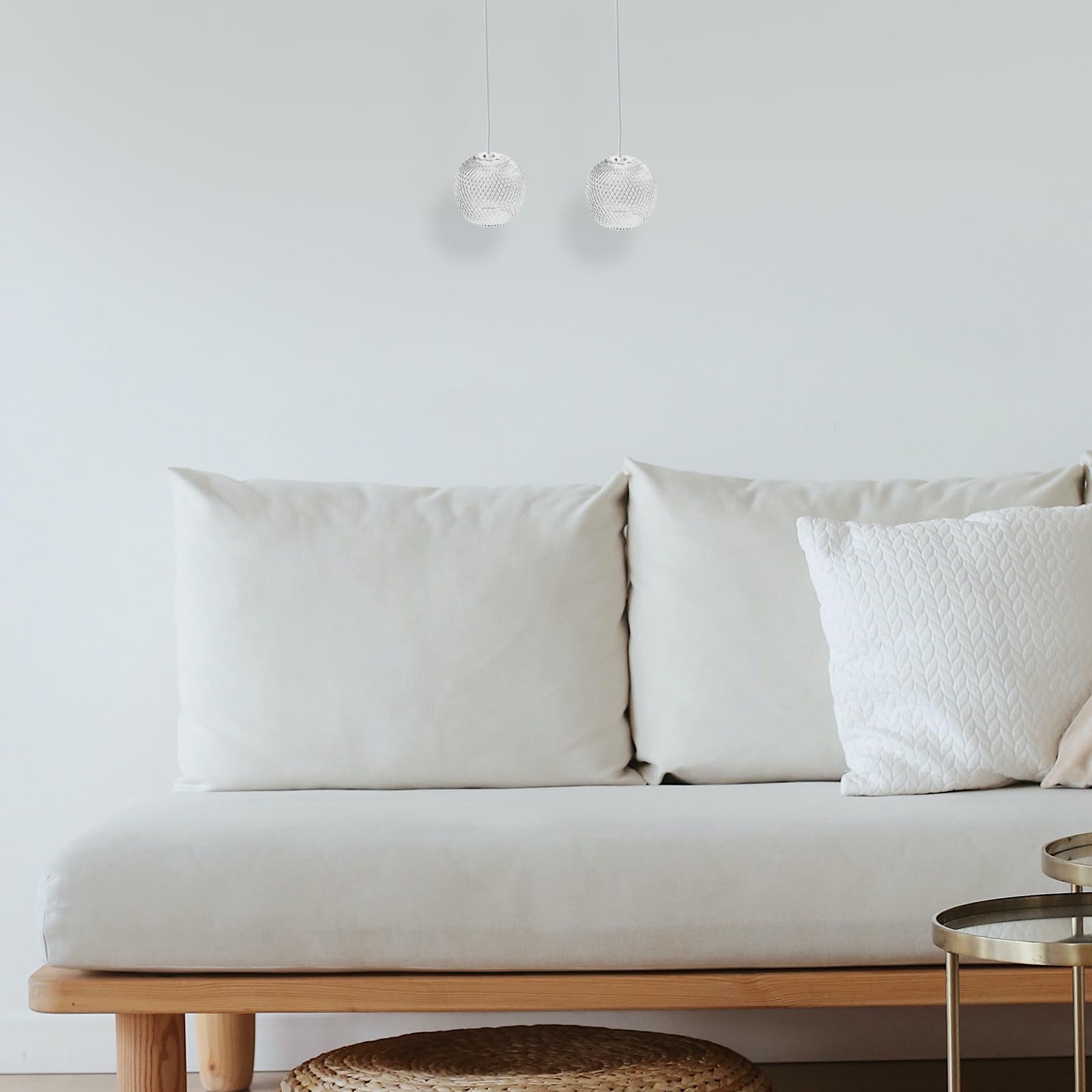 Pantalla de Lámpara de Metal Artesanal Plata, Decoración Difusa Fácil de Instalar, 3 Piezas, Apertura 10mm, Pantalla de Lámpara Metálica Esférica Calada para Varios estilos