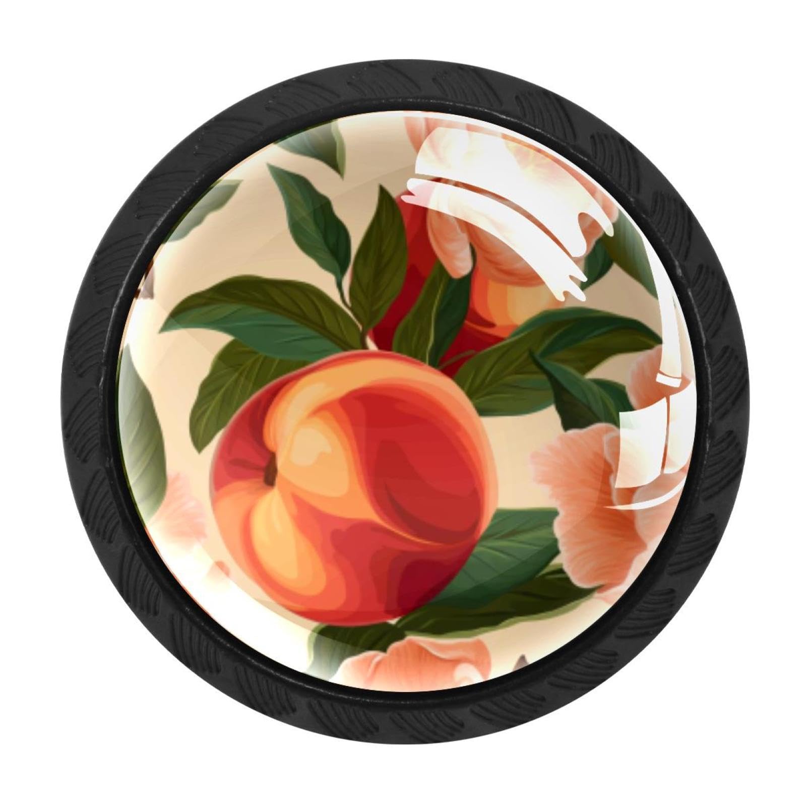 CHENZZZZ 4 Pieces Round Cabinet Knobs Rustic Dresser Knobs, Drawer Cupboard Wardrobe Cabinet Pulls Handles Hardware for Home Kitchen Furniture, Peach