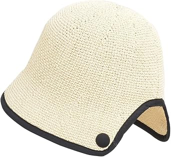 Straw Bucket Hat Beach Hats Fashion Sun Hats Summer Hat Outdoor Straw Hats for Women