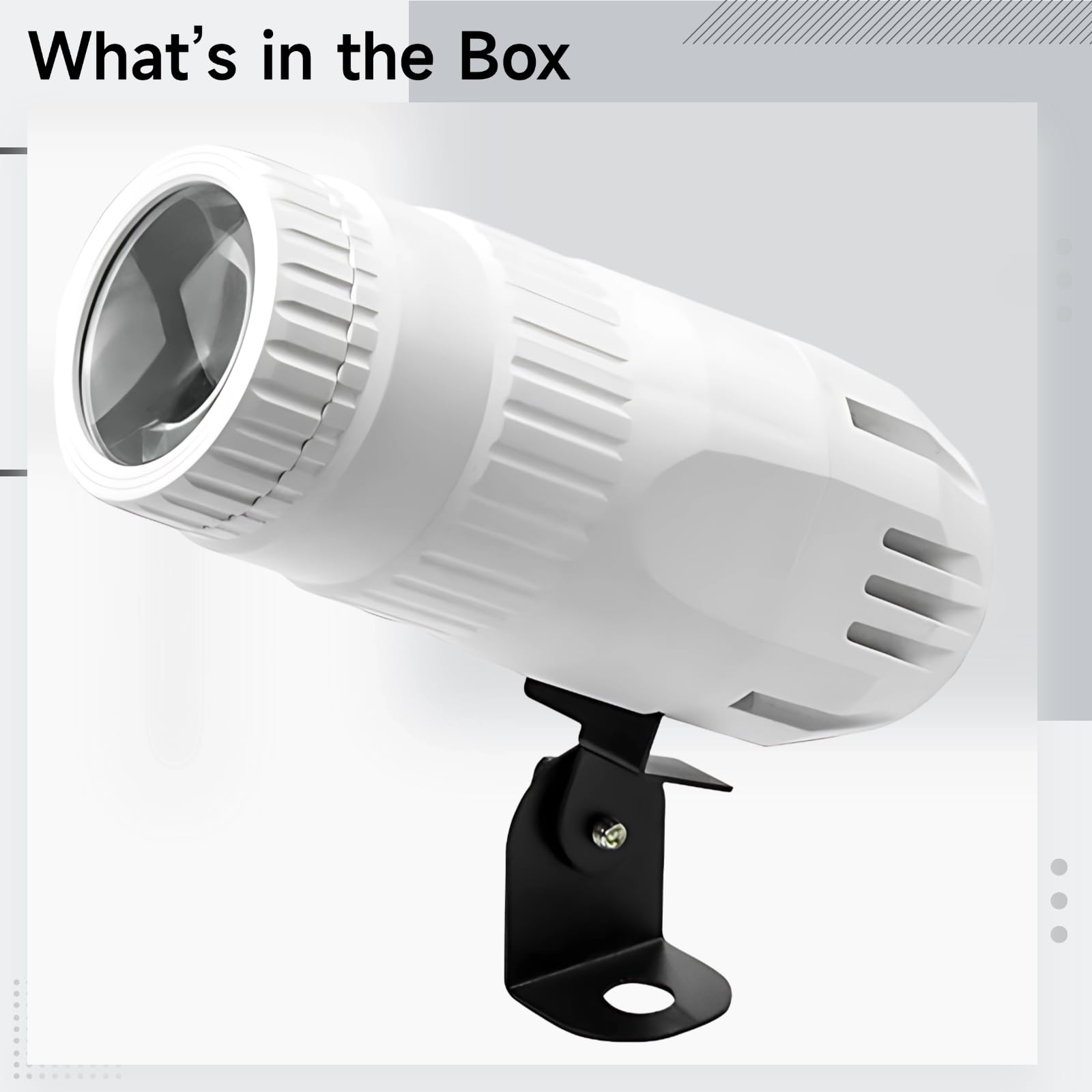 RGBW - Luz de bola de espejo 4 en 1, punto LED superbrillante para bolas de discoteca, 2.2 x 7.1 x 3.1 pulgadas, iluminación de discoteca de fiesta interior, control remoto, acabado blanco