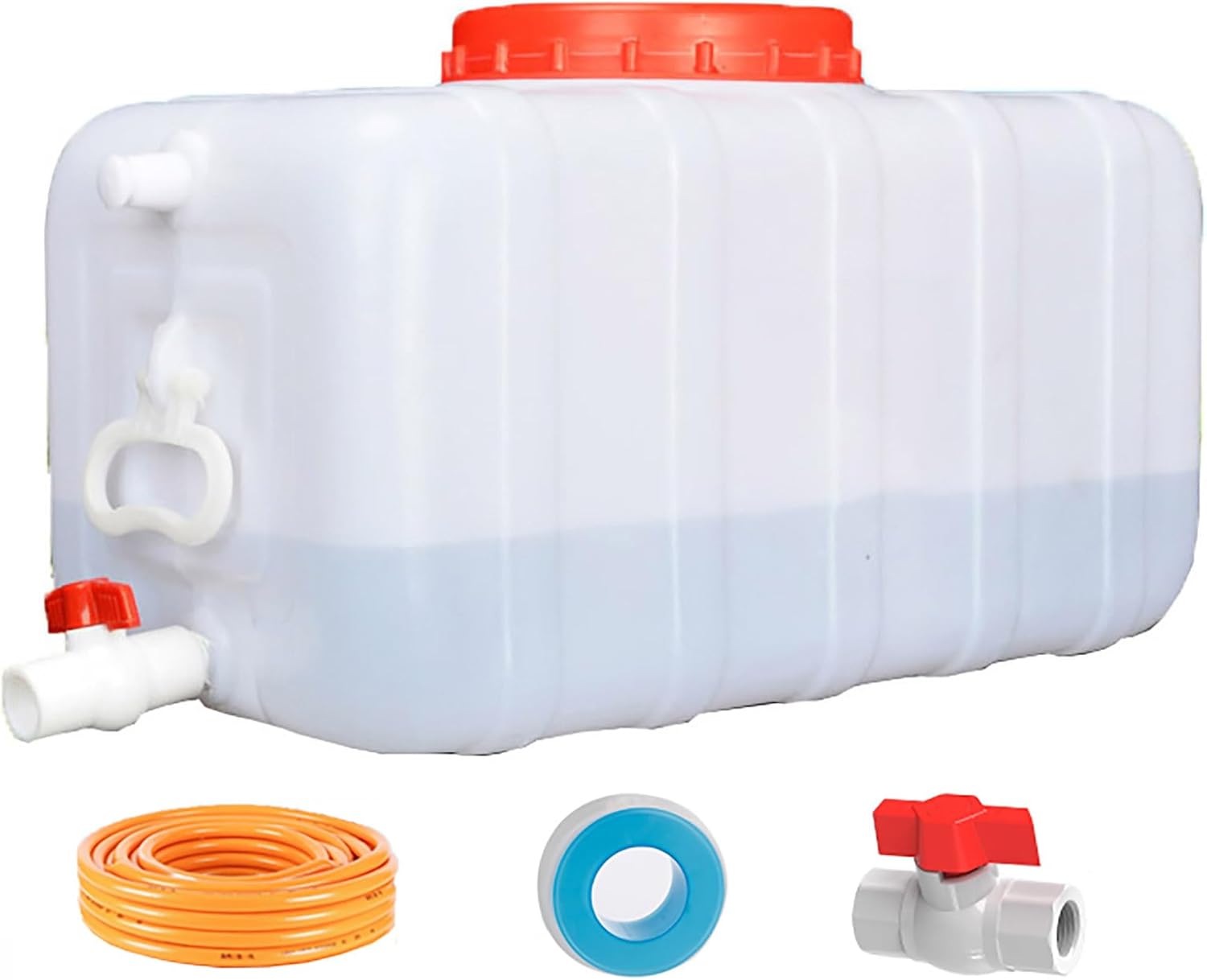 Water Storage Tank for Camping Plastic Large Capacity Water Tank Water Container with Spigot for Emergency Storage Household Outdoor Camping RV Self-Driving Tour(Size:50L/13.2gallon)