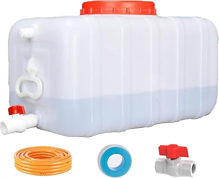 Water Storage Tank for Camping Plastic Large Capacity Water Tank Water Container with Spigot for Emergency Storage Household Outdoor Camping RV Self-Driving Tour(Size:200L/50gallon)