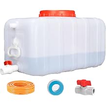 Water Storage Tank for Camping Plastic Large Capacity Water Tank Water Container with Spigot for Emergency Storage Household Outdoor Camping RV Self-Driving TourSize200L/50gallon