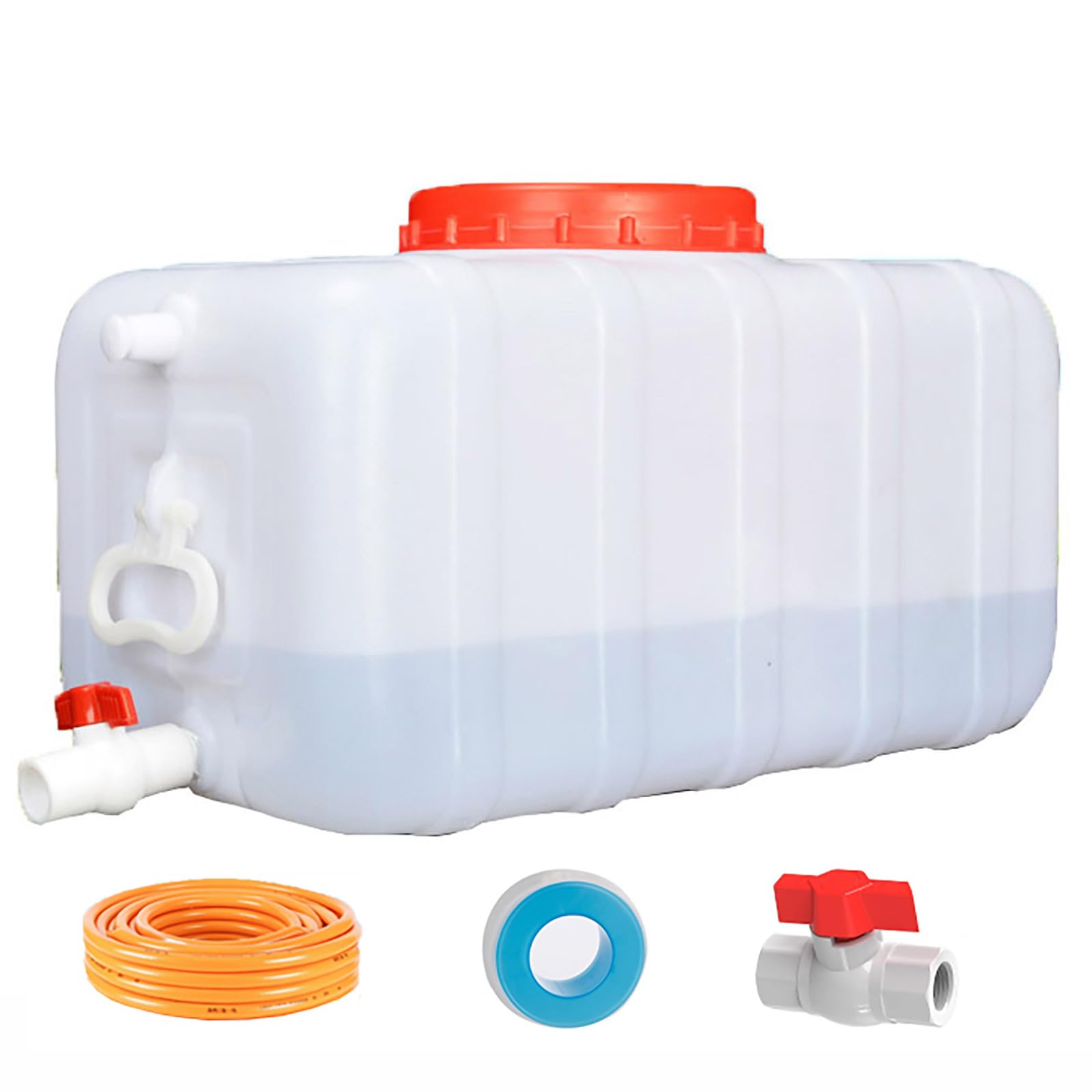 Plástico Bidón De Agua con Grifos, Gran Capacidad Portátil Contenedor De Agua para Camping Emergencia Picnic Tanque De Agua(Size:50L/13.2gallon)