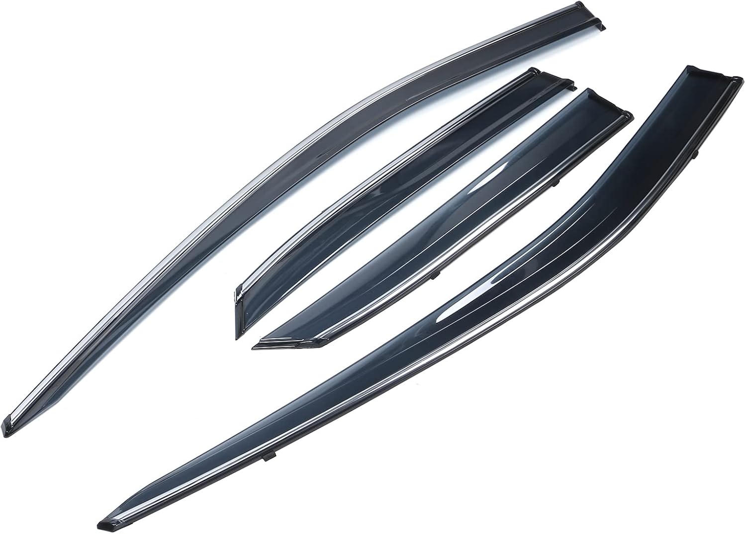 Window Visor Compatible with 2016-2022 Lexus RX350 RX450h, Injection Polycarbonate with Chrome Trim Air Deflector Rain Guard Shade by IKON MOTORSPORTS, 2017 2018 2019 2020 2021