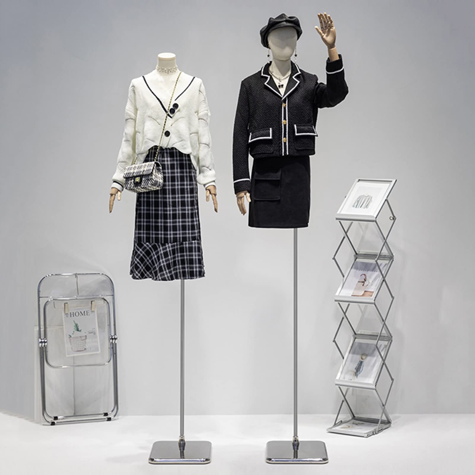 Amazon.co.jp: 女性マネキントルソーボディ、ヘッドアーム付き、ドレス